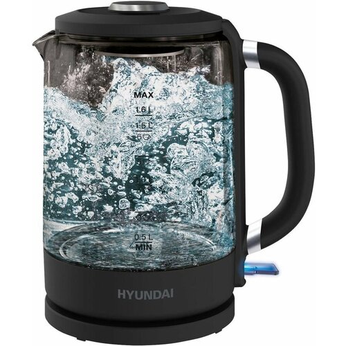 Чайник электрический Hyundai HYK-G3402 17л 2200Вт серыйсеребристый 360600₽