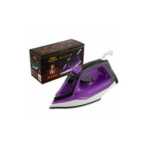 Утюг Матрёна MA-045 фиолетовый 2200Вт пар спрей пар удар самооч тефлоновая подошва 132100₽