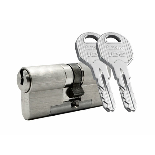 Цилиндр EVVA ICS ключ-ключ с функцией Vario (размер 71х61 мм) - Никель (2+5 ключей) цилиндр evva ics ключ ключ с функцией vario размер 71х61 мм латунь 2 5 ключей