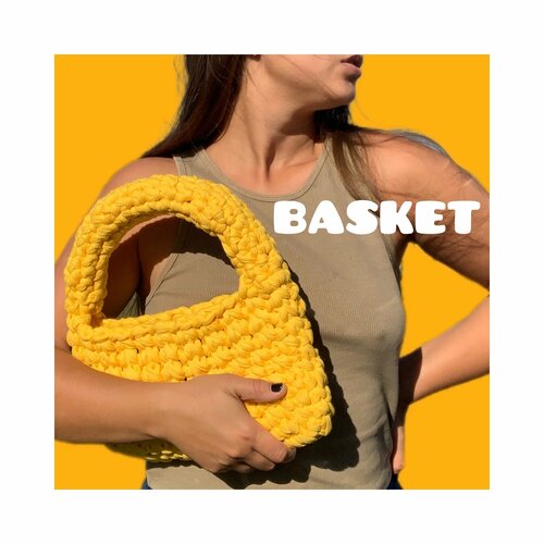 фото Сумка , фактура вязаная, желтый baggazm