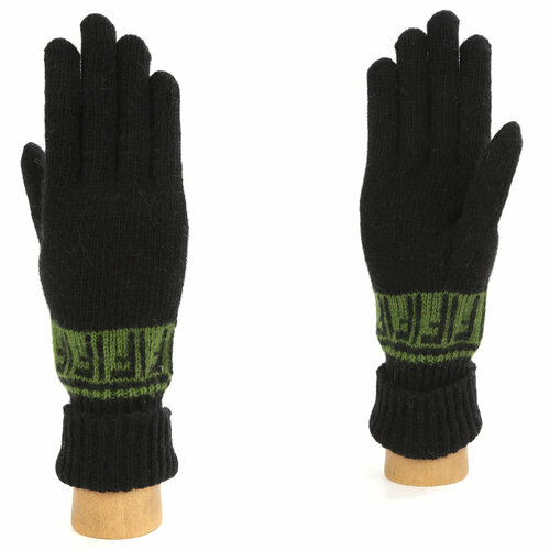 фото Перчатки fabretti, демисезон/зима, шерсть, утепленные, размер 7, черный