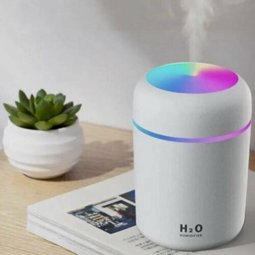 Увлажнитель воздуха H2O аромадиффузор ночник ультразвуковой освежитель с подсветкой белый 599₽