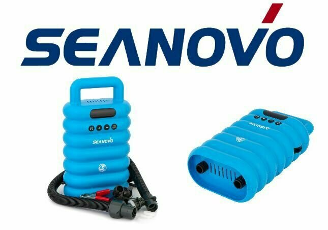Насос электрический двухступенчатый HT-800 Seanovo для лодок ПВХ и SUP досок (0,34-1,38 атм) крокодил 550 л/мин.