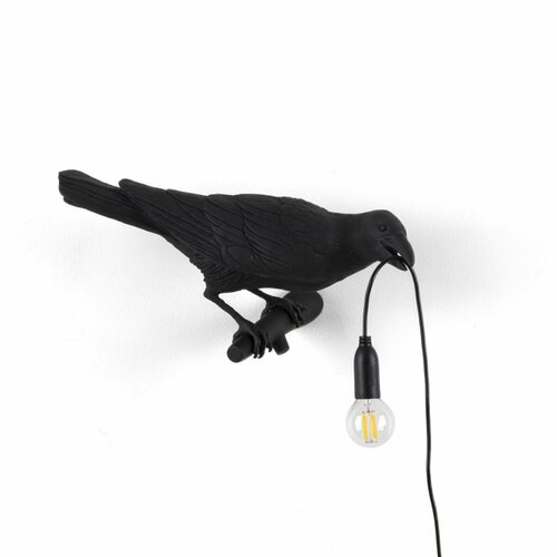 Настенный светильник Seletti Bird Lamp Bird Looking Right Black 14738