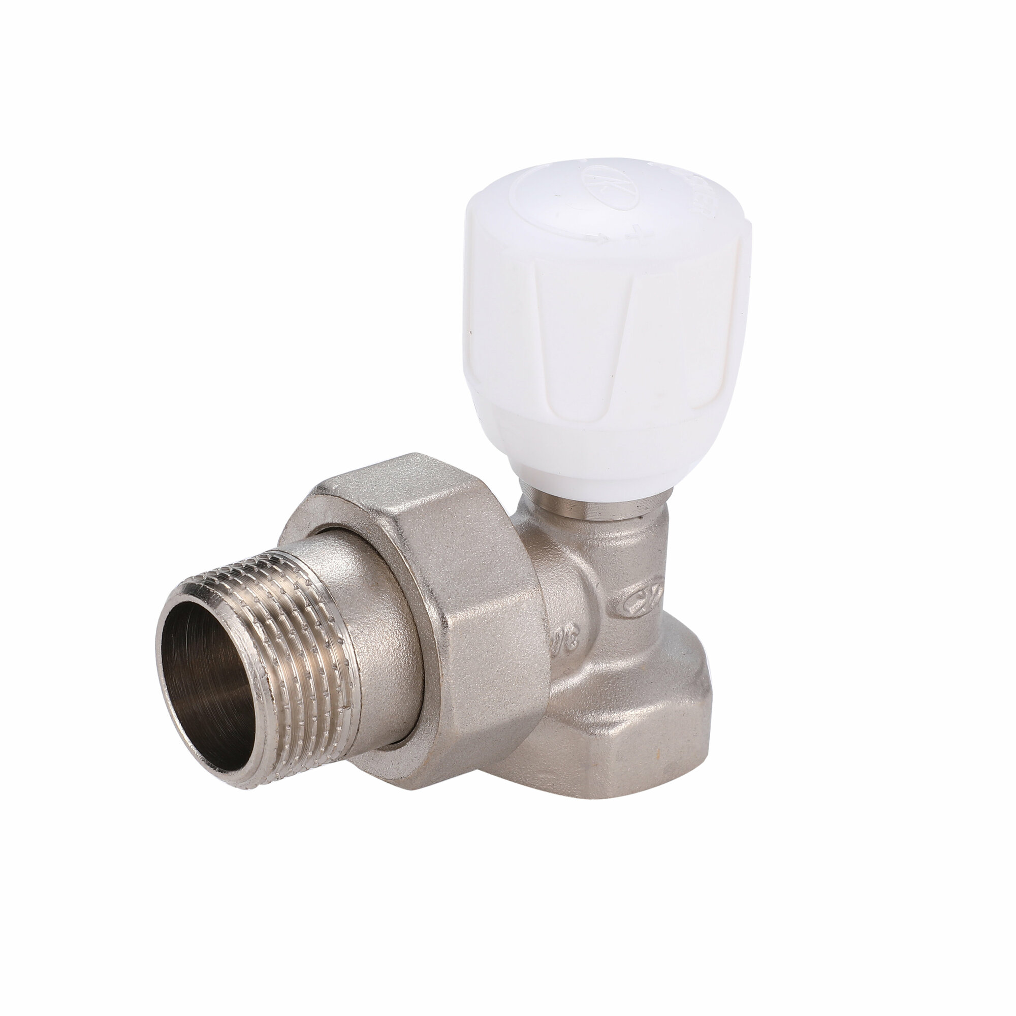 Клапан ручной терморегулирующий угловой AOSKER 0203.2020 3/4"х3/4" ВР-НР