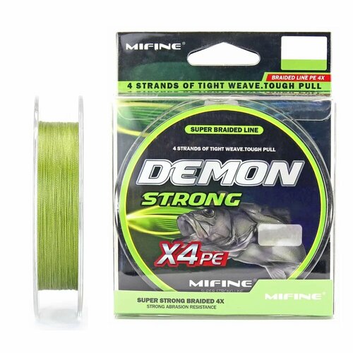 Плетеный шнур для рыбалки MIFINE DEMON STRONG X4PE (145м); (d - 0,16мм); (тест - 12,4кг)