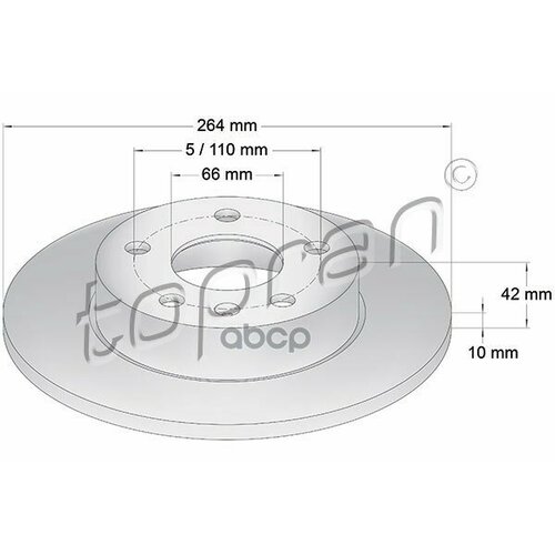 Диск Тормозной (Замена Для Hp-205526755) topran арт. 205526001