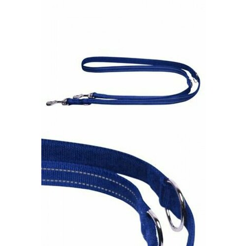 Papillon светоотражающий тренировочный поводок, синий, Reflective nylon training lead, colour blue (2 см) кабель тренировочный легкий training cable light