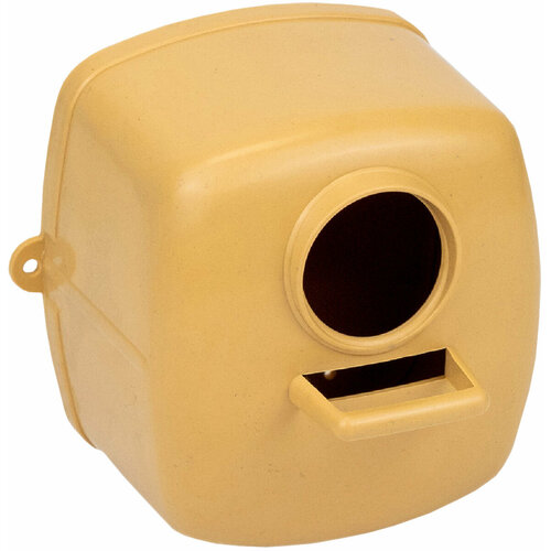 Скворечник гнездо для птиц Дарэленд Евро пластик бежевый 10 х 10 х 10 см 1 шт 343₽