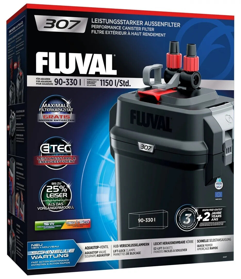 Внешний фильтр для аквариума Fluval 307 1150 л/час.