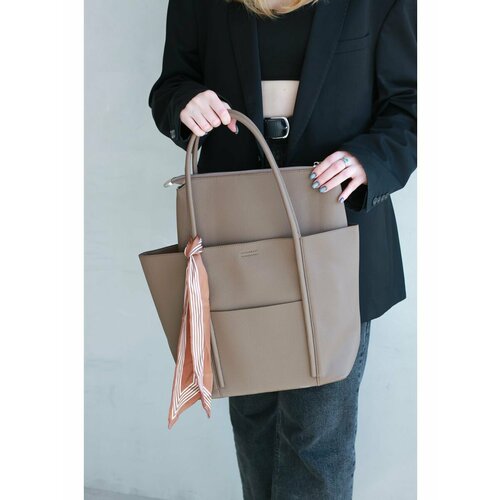 Сумка  багет , коричневый, бежевый