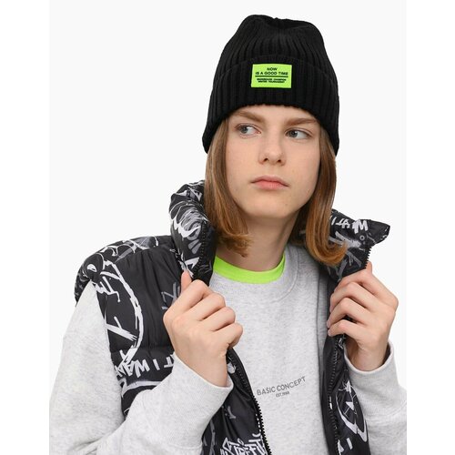 фото Шапка бини gloria jeans, размер 8 лет, черный