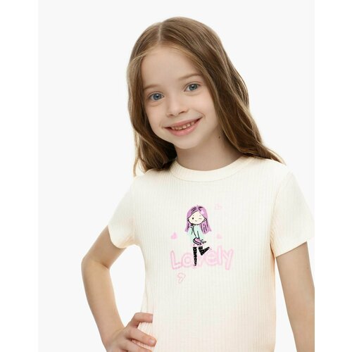 фото Футболка gloria jeans, размер 3-4г/104 (28), белый