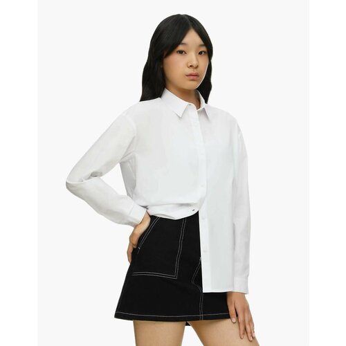 Школьная блуза Gloria Jeans, оверсайз, размер 122, белый