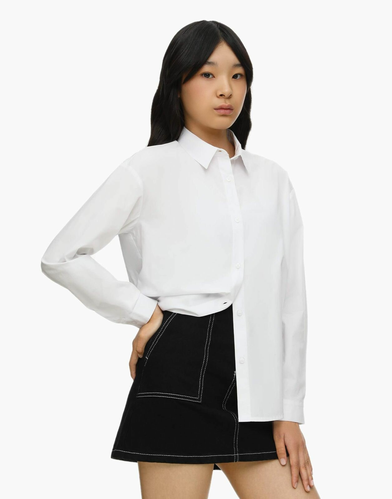 Рубашка Gloria Jeans GSU001137 белый для девочек 9-10л/140 (35)