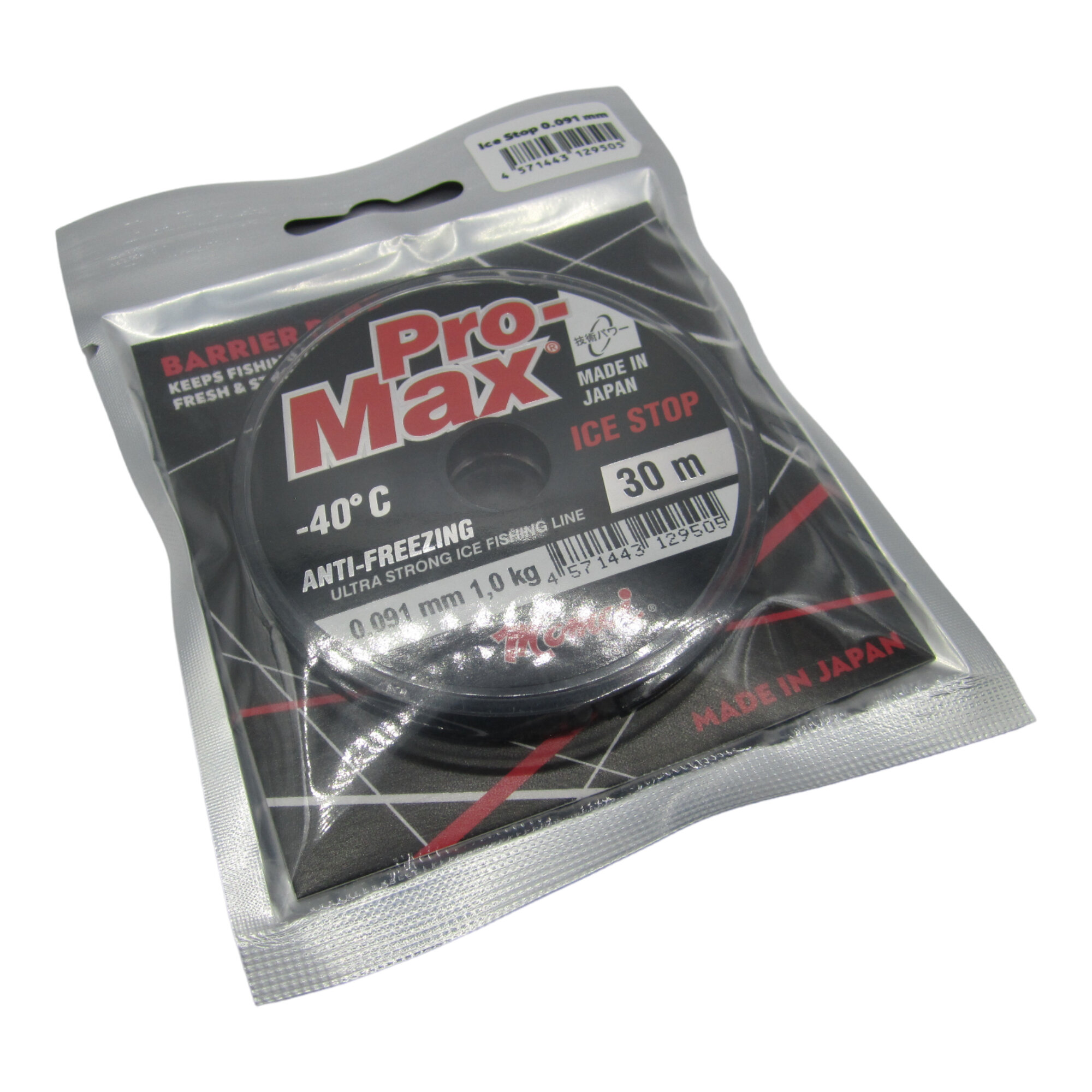 Леска Momoi Pro-Max Ice Stop 0,091мм 30м прозрачная