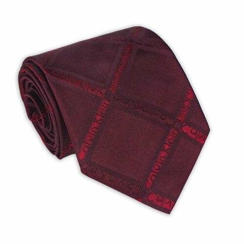 Галстук CALVIN KLEIN, красный молодежный коричневый галстук с надписями calvin klein 2252