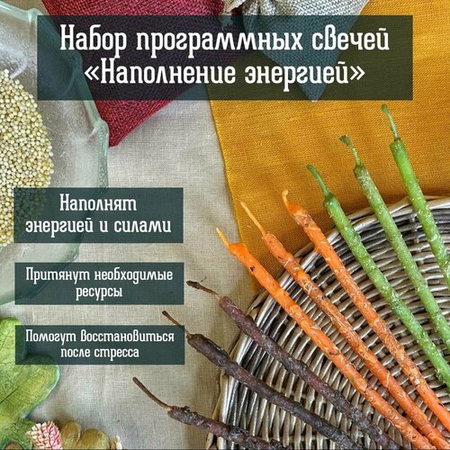 Набор программных свечей «Наполнение энергией» от Алёны Полынь