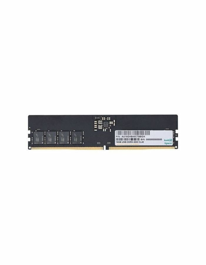 Память оперативная DDR5 Apacer 16GB 4800MHz DIMM (AU16GHB48CTBBGH)