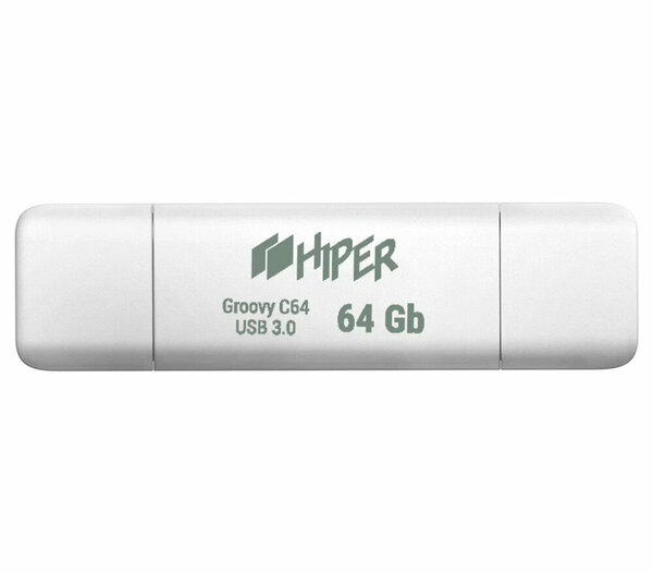 Накопитель HIPER USB3.0 + USB Type-C 64GB Groovy C64