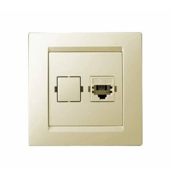 ( 15, розетка компьютерная RJ-45 в сборе (слоновая кость)), SIMON 1590598-031 (1 шт.)