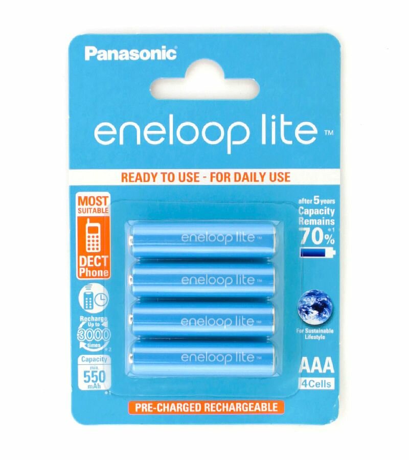 Аккумулятор Panasonic Eneloop Lite AAA 4BP Ni-Mh, 4 шт. (BK-4LCCE/4BE) - фото №15