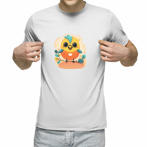 Футболка Us Basic, размер XL, белый мужская футболка весенняя птичка 2 xl желтый