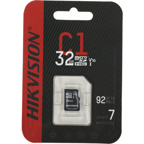 Карта памяти Hikvision microSDHC 32GB (без SD адаптера) карта памяти hikvision hs tf c1 std 8g zaz01x00 od