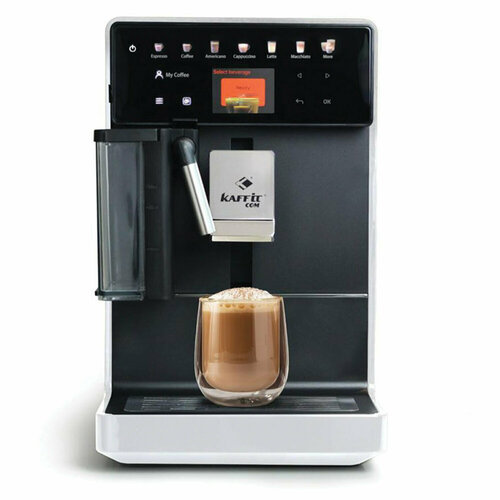 Кофемашина KAFFIT A5 1400 Вт объем 13 л емкость для зерен 200 г автокапучинатор белая 14252700₽