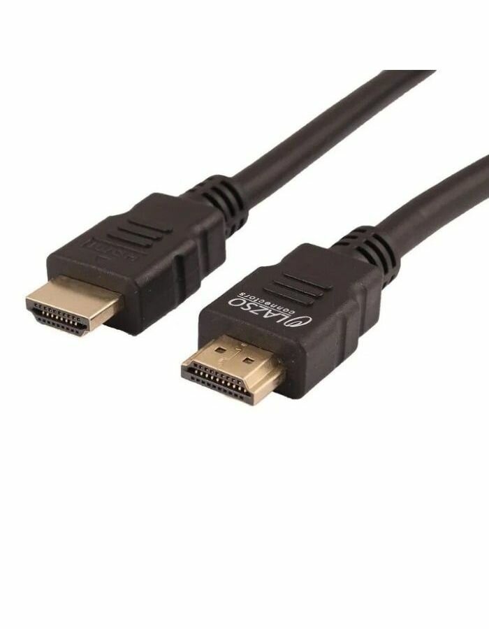 Кабель HDMI 1м LAZSO WH-111 круглый черный - фото №6