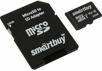 Карта памяти Smartbuy micro SDHC 32Gb Pro UHS-I U3 + ADP (95/60 Mb/s)