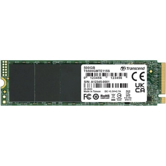 Накопитель Transcend SSD M.2 500GB MTE115S PCIe 3.0 x4 (TS500GMTE115S)