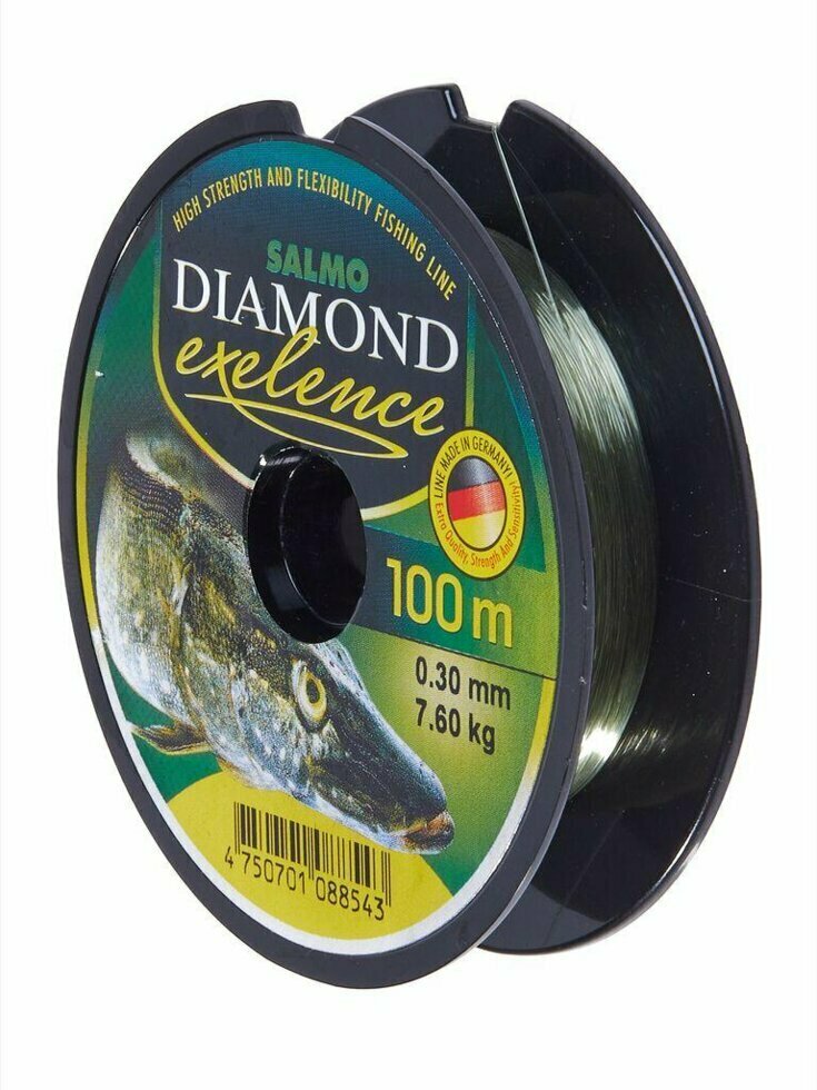 Леска DIAMOND монофильная 100m, 0.30mm, 7.60kg. "Salmo"