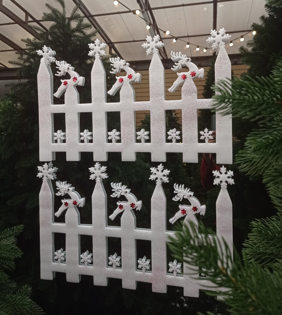 Рождественская декорация (Забор)