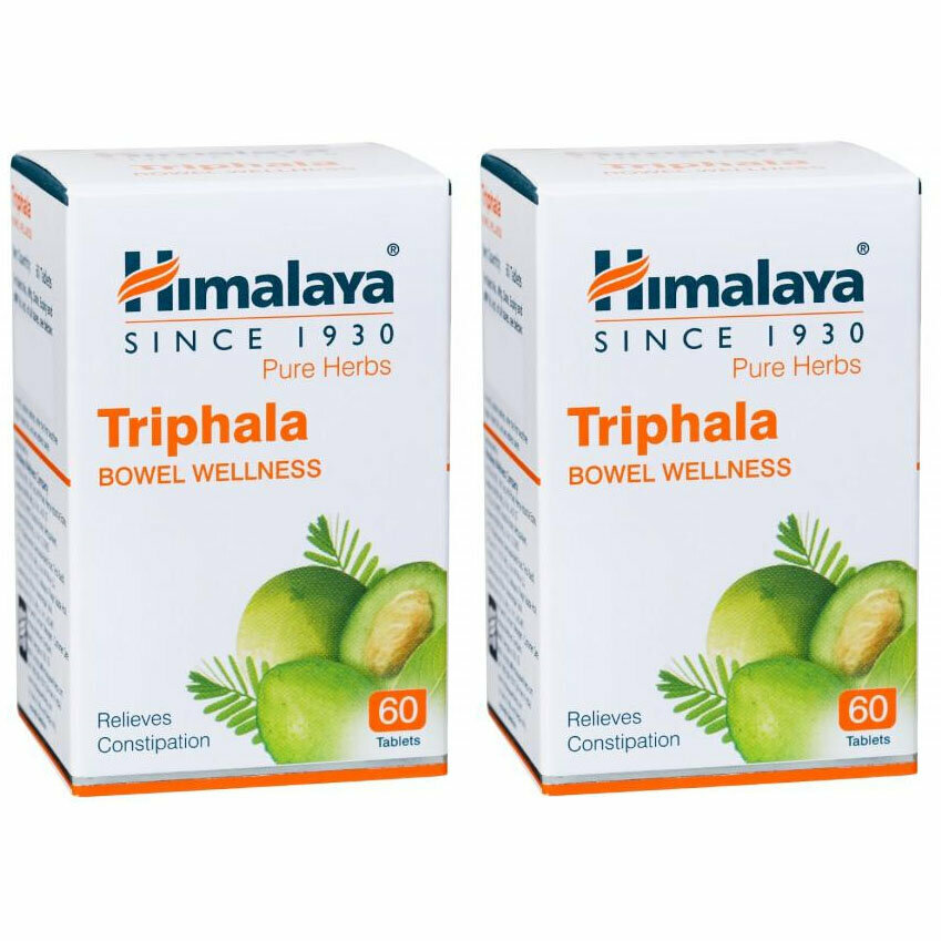 Таблетки Трифала Хималая (Triphala Himalaya) для очищения крови детоксикация печени стимулирует секрецию желчи 2х60 таб.