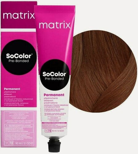 Изображение товара Matrix SoColor перманентная крем-краска для волос Pre-Bonded, 5Mg светлый шатен мокка золотистый, 90 мл