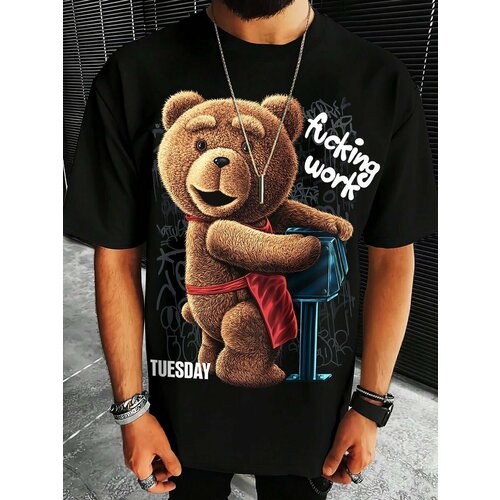 Футболка Romax Tex, оверсайз, хлопок, размер 58, красный, черный