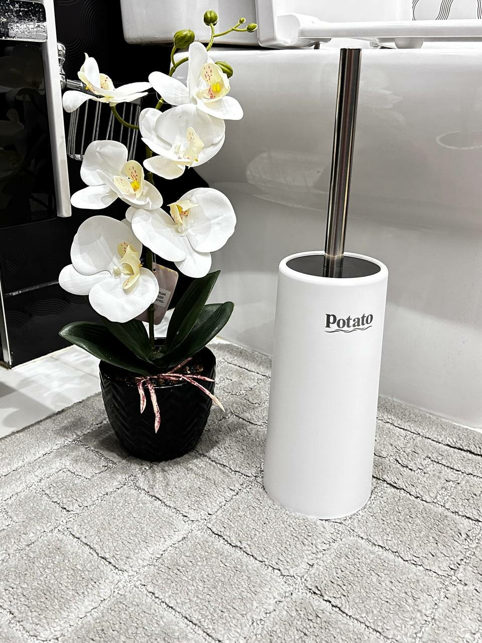 Ершик для унитаза Potato белый