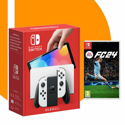 Игровая приставка Nintendo Switch OLED 64 ГБ white FC 24 Switch 3999000₽