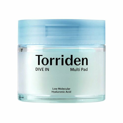 Тонер-пэды с гиалуроновой кислотой Torriden Dive In Low Molecule Hyaluronic Acid Multi Pad 80 штук