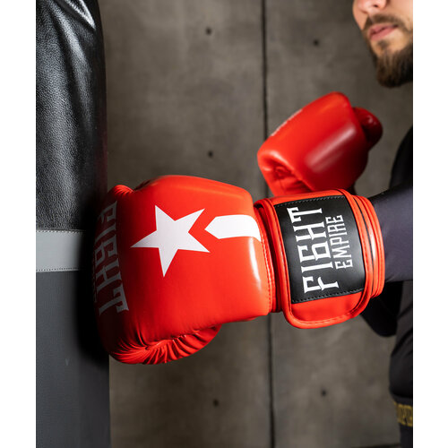 Перчатки боксёрские детские FIGHT EMPIRE, 8 унций, цвет красный набор для юного боксера спорт kett up мешок боксерские перчатки черный