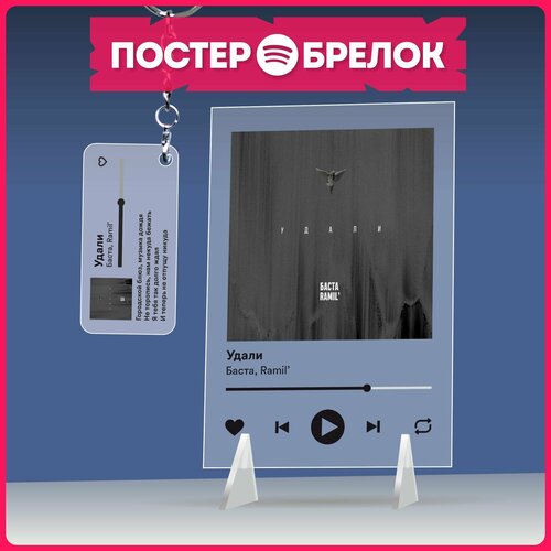 Постеры spotify брелок репер Баста подарочный набор