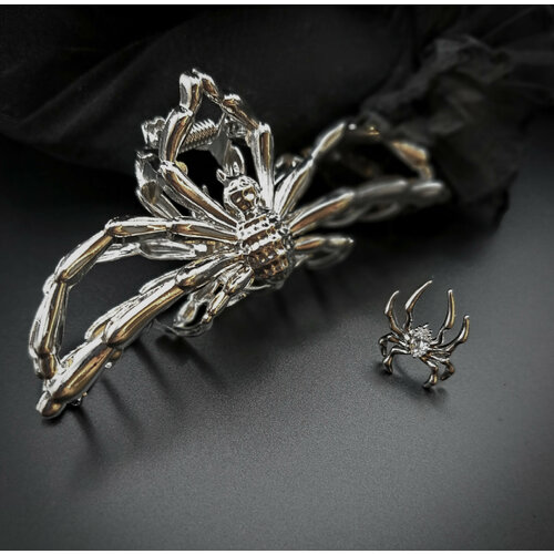 Набор Арахна заколка краб в виде паука и кафф-паук аксессуары на Хэллоуин 675₽