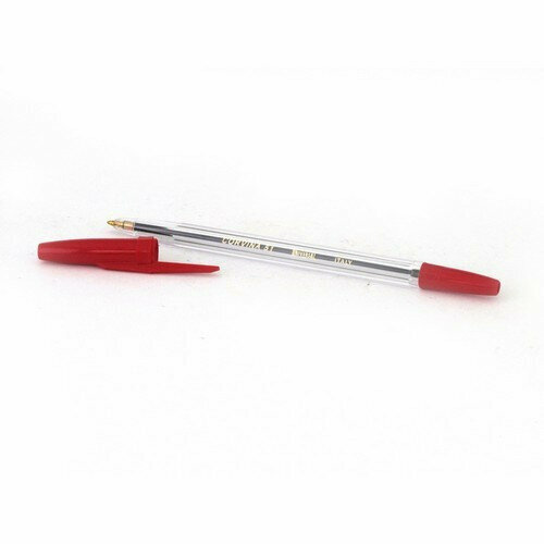 Ручка шариковая прозрачный корпус (Corvina) красная арт.40163/К. Количество в наборе 30 шт.