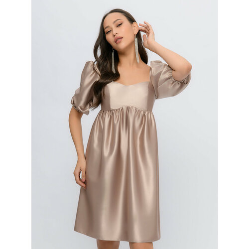 Платье 1001dress, размер XXL, бежевый