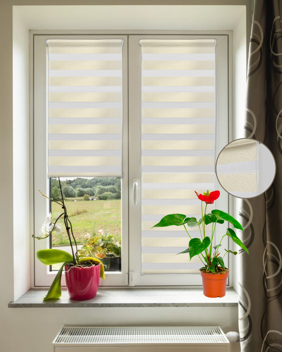 фото Рулонная штора день ночь 43 на 160 см