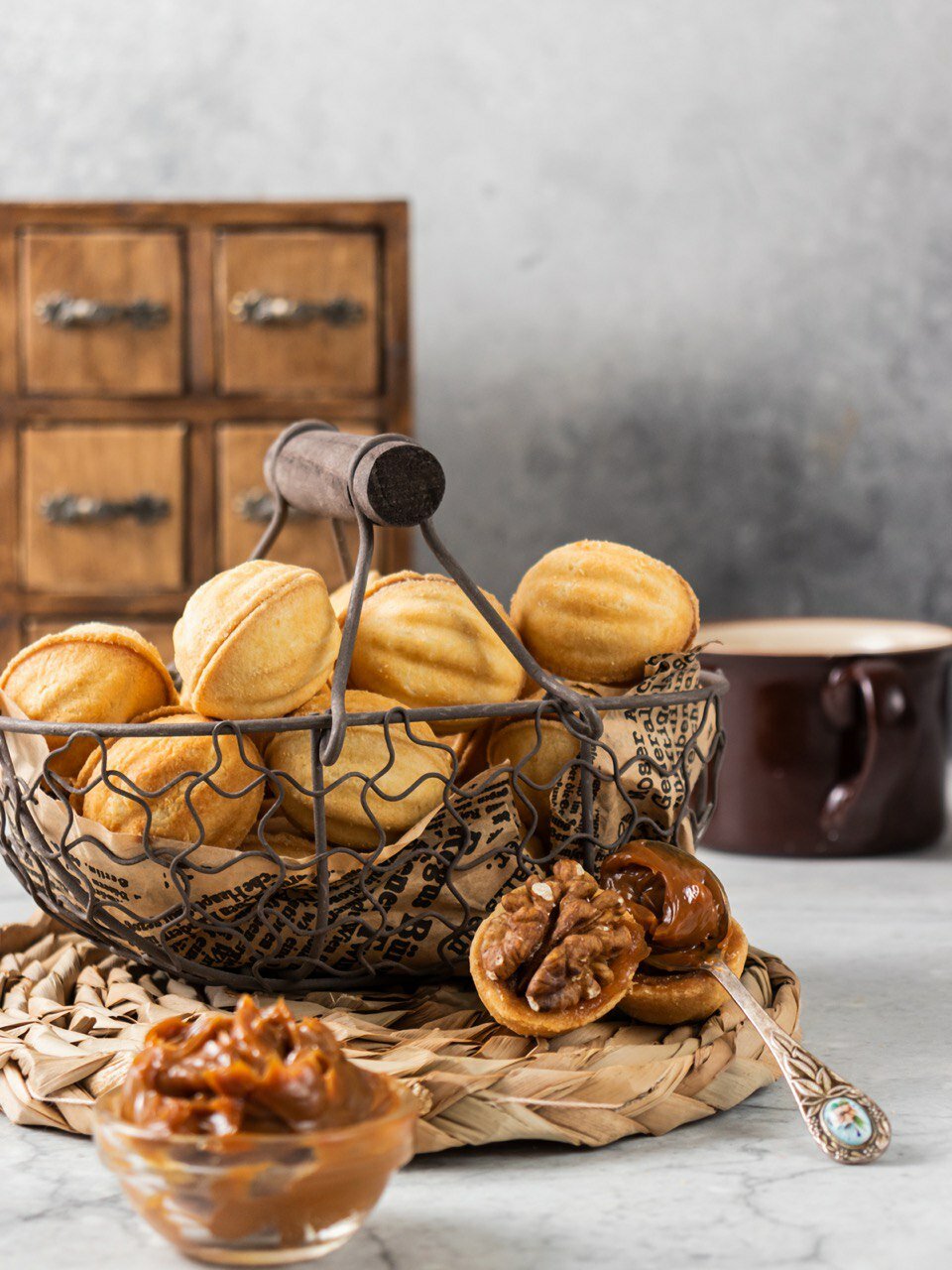 Печенье сдобное Орешки с варёной сгущёнкой и грецким орехом,1 кг - фотография № 5