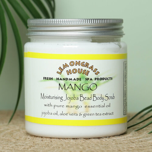 Скраб для тела с гранулами жожоба Манго 300мл Натуральная косметика Питательный Увлажняющий С эфирным маслом Лемонграсс Хаус Таиланд 2496₽