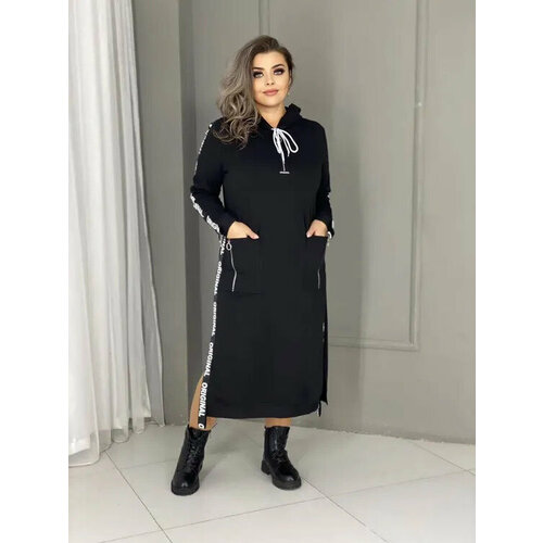 фото Платье mad, размер 50, черный