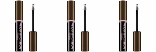 Deborah Milano Тушь для бровей 24 Ore Brow Mascara, тон 02 брюнет, 9 мл, 3 шт